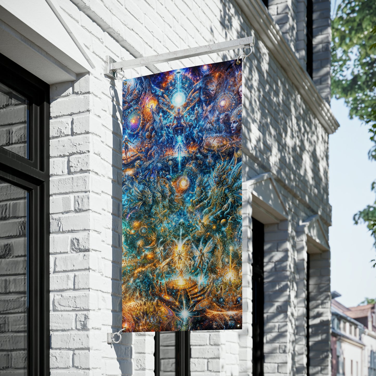 "Genesis of the Cyber Pantheon - Dawn of the Singularity" Vinyl Banners
