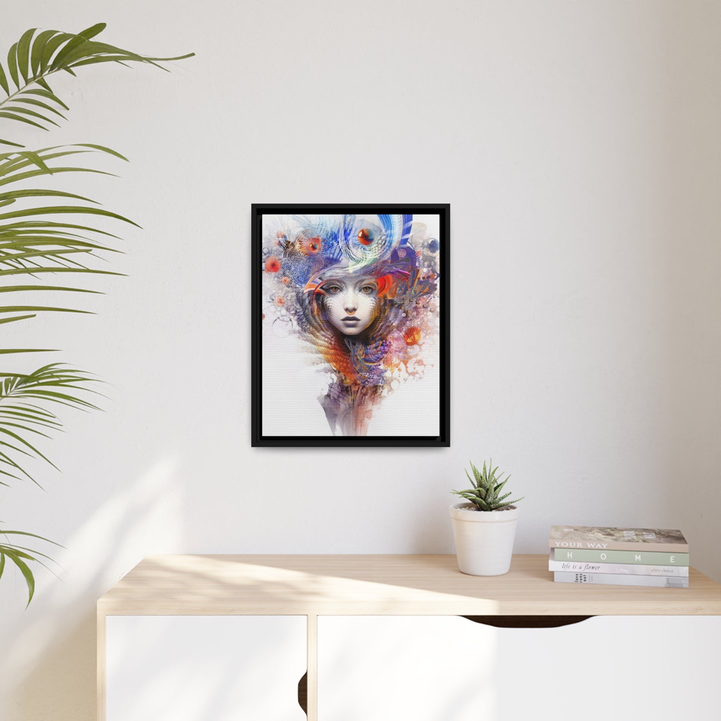 "EXPLORATORY" Matte Canvas, Black Frame