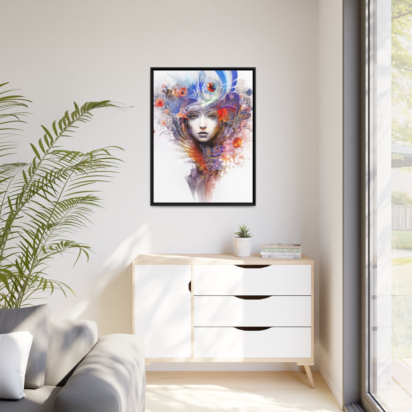 "EXPLORATORY" Matte Canvas, Black Frame