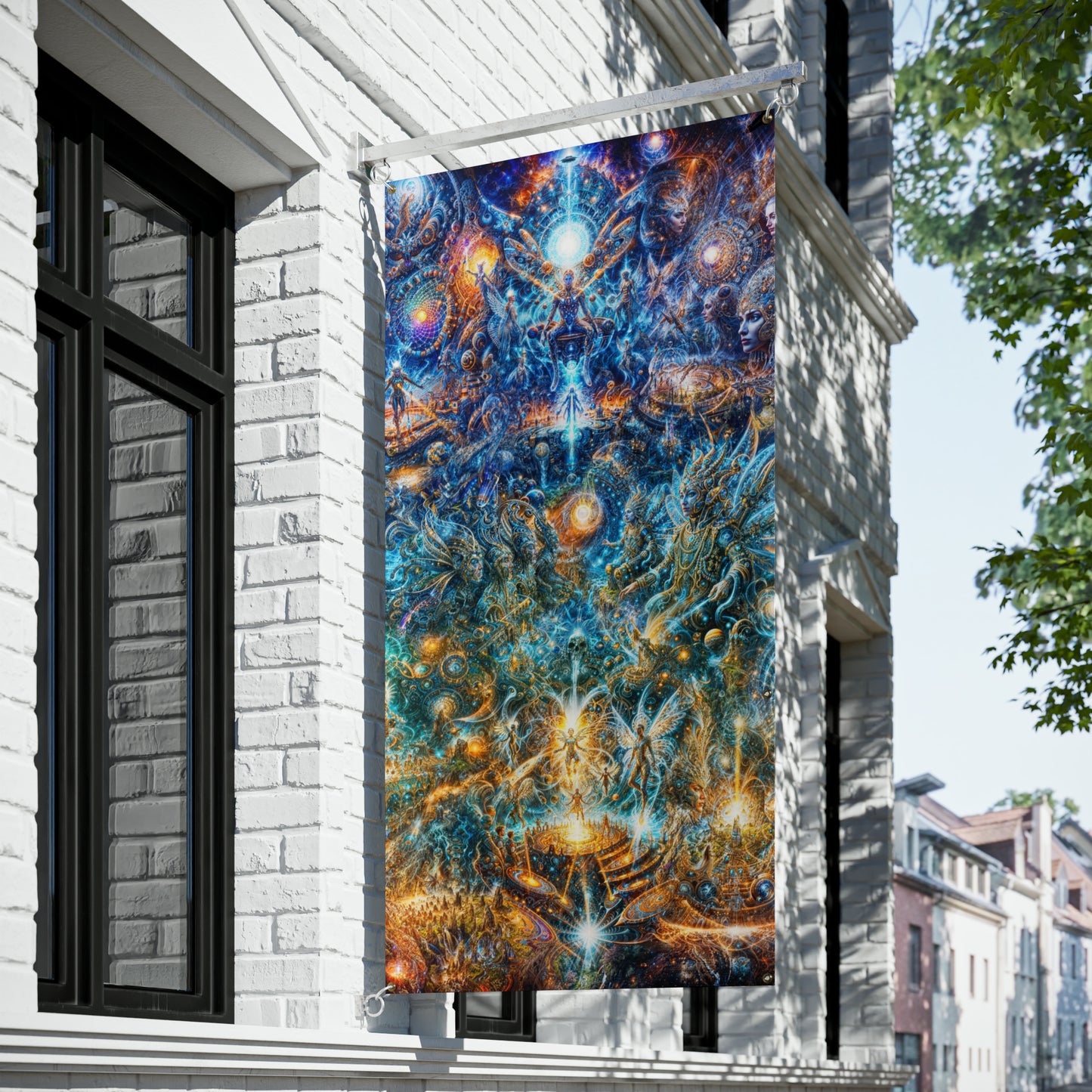"Genesis of the Cyber Pantheon - Dawn of the Singularity" Vinyl Banners