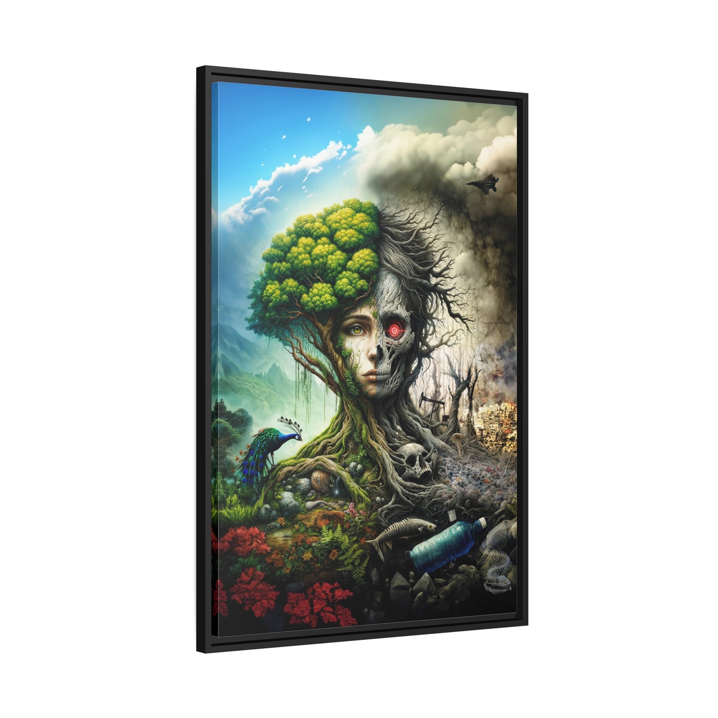 "ECO DICHOTOMY" Matte Canvas, Black Frame