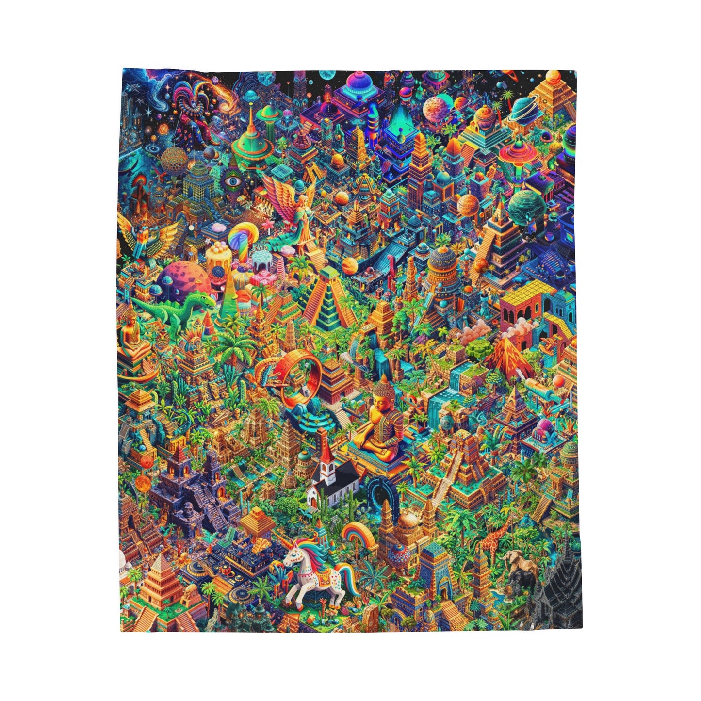 "Wild Eye Kandy" Velveteen Plush Blanket