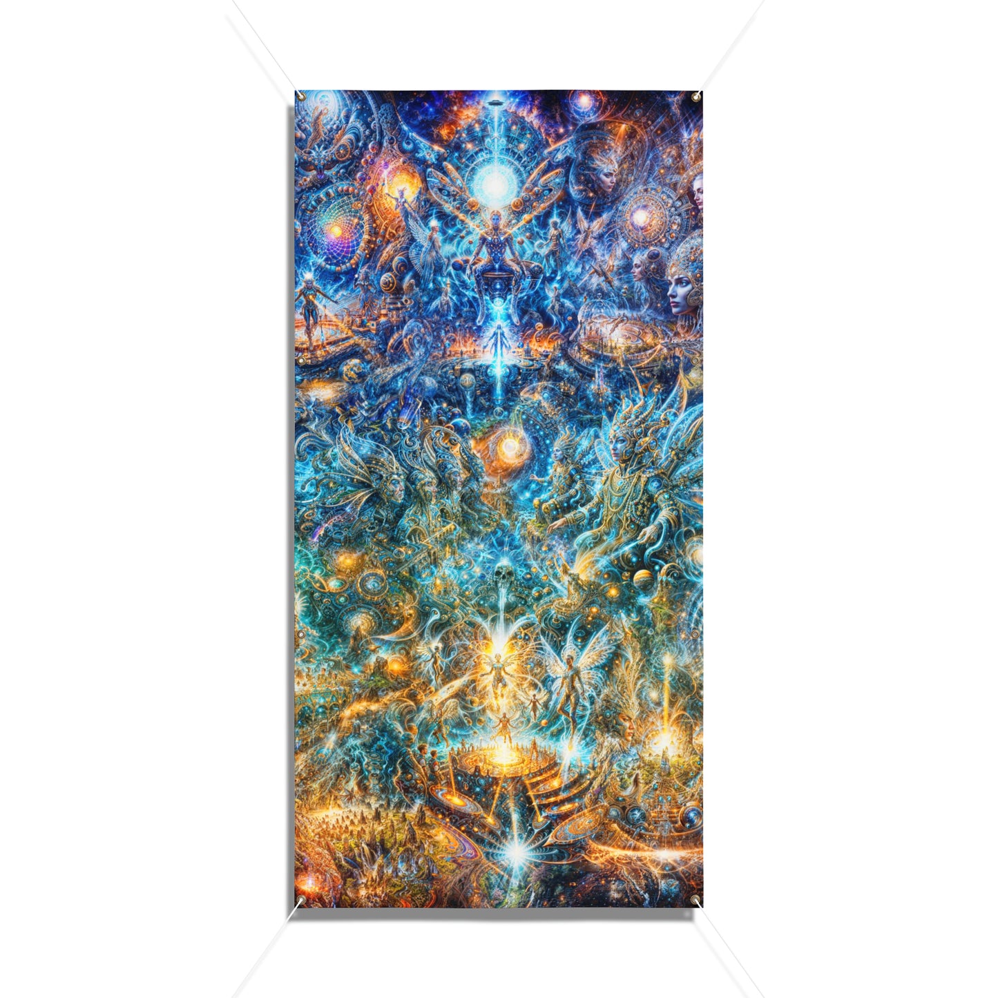 "Genesis of the Cyber Pantheon - Dawn of the Singularity" Vinyl Banners