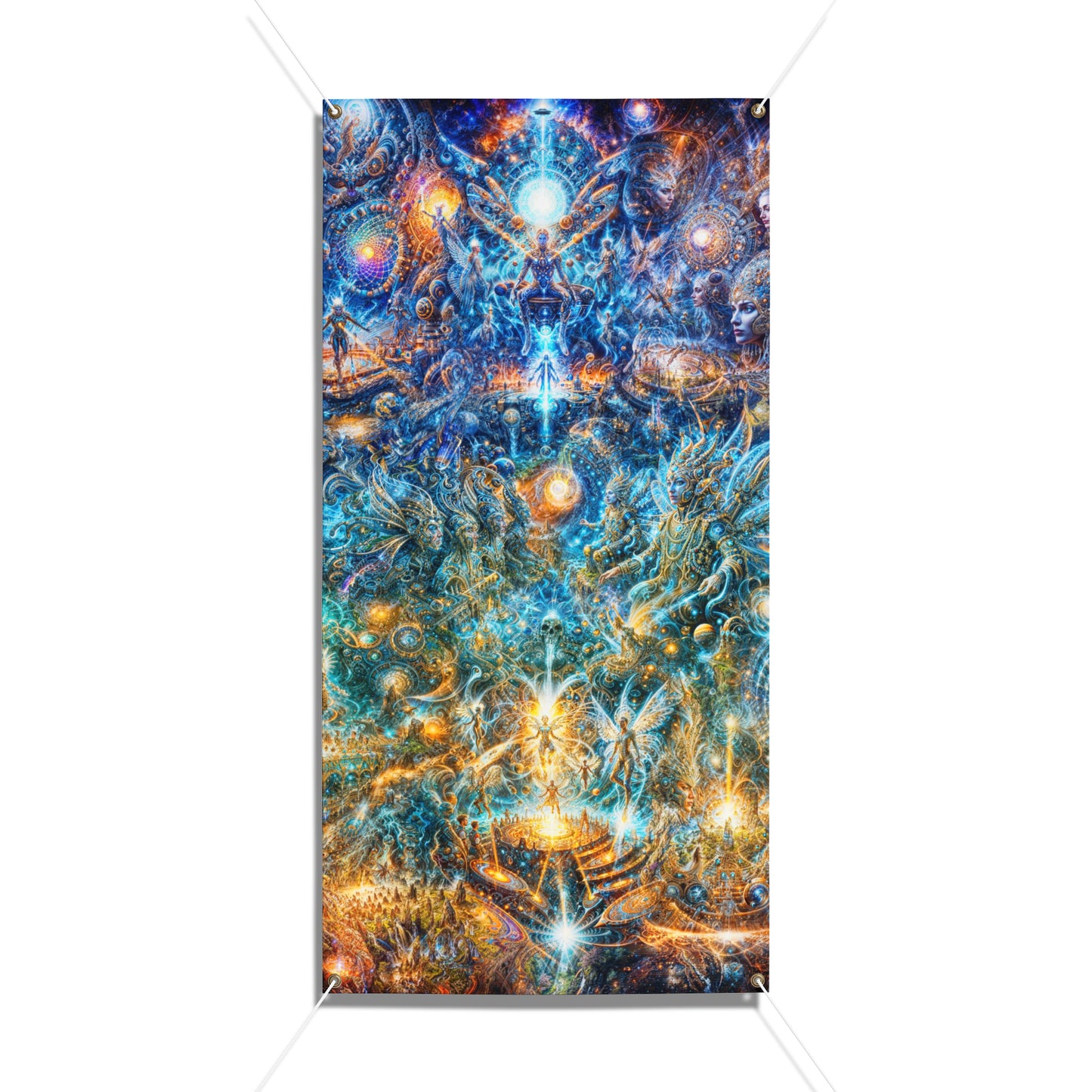 "Genesis of the Cyber Pantheon - Dawn of the Singularity" Vinyl Banners
