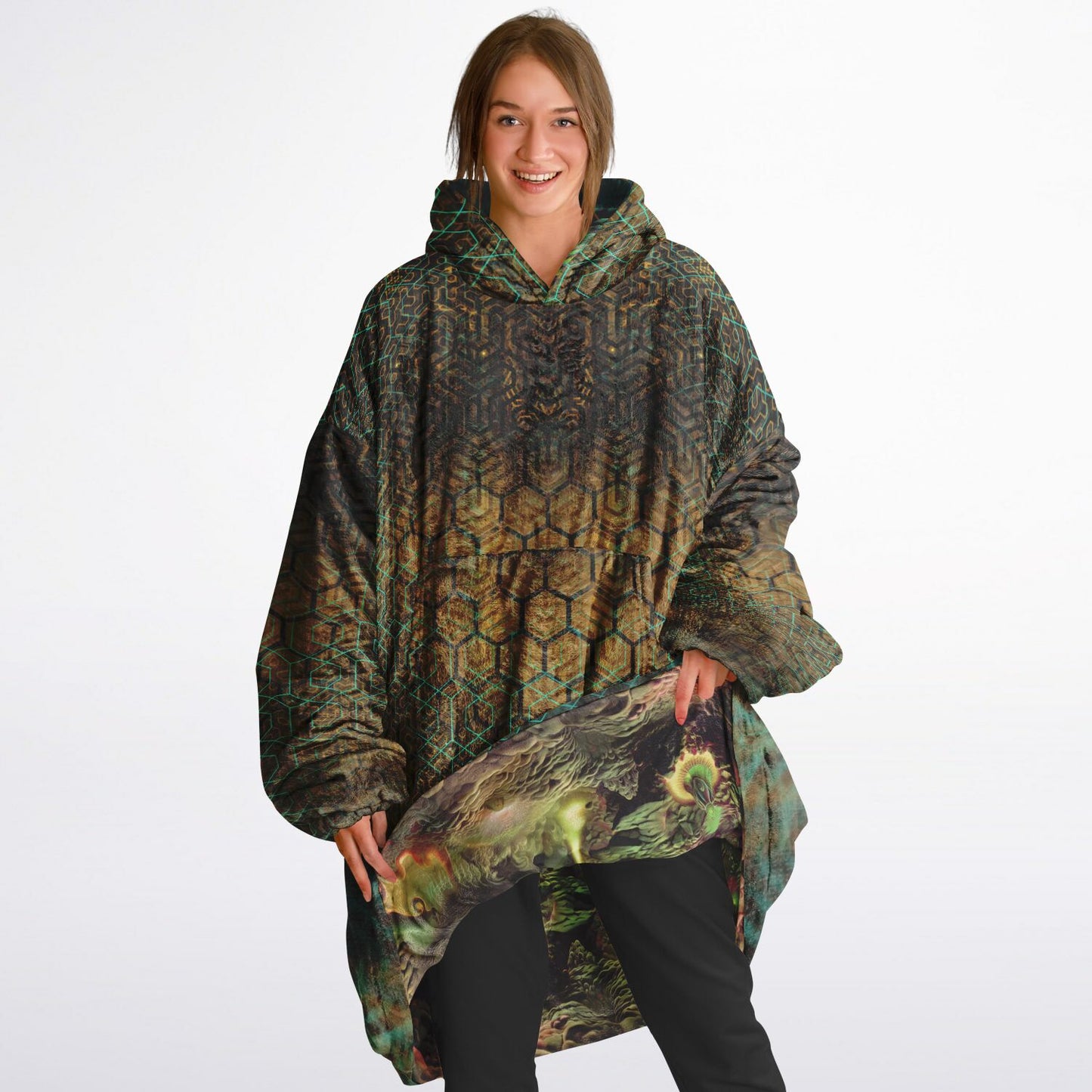 GEO - PSYCHEDELIC WONDERLAND - Reversible Snug Hoodie - AOP