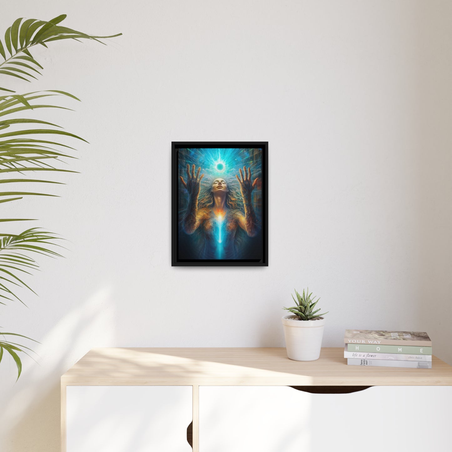 "SURRENDER" Matte Canvas, Black Frame