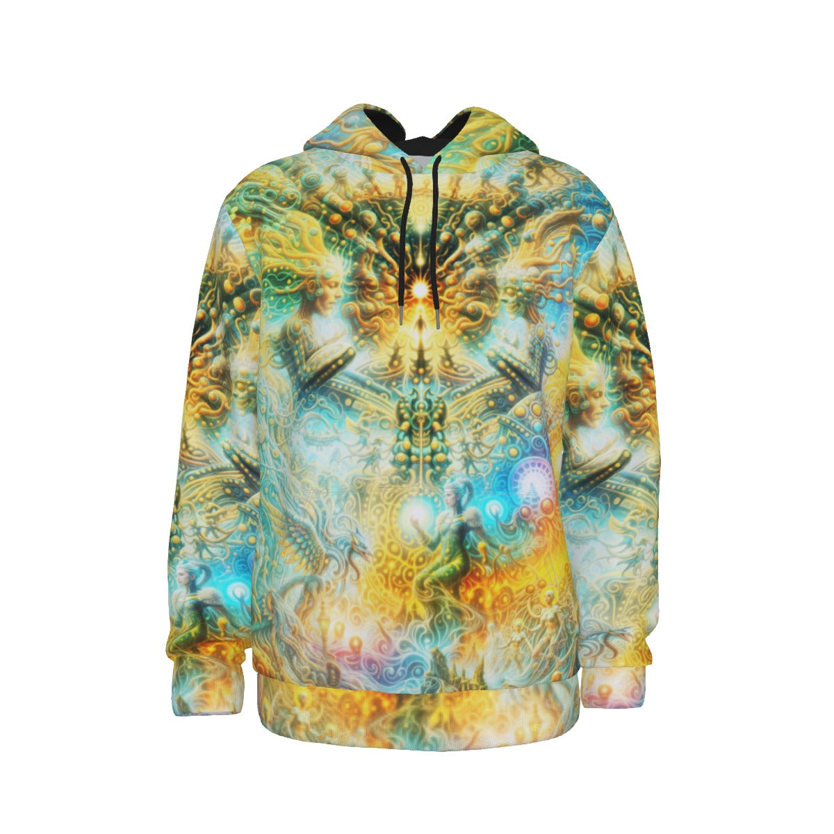 "ETERNAL INFLECTION" All-Over Print Men's Thicken Pullover Hoodie