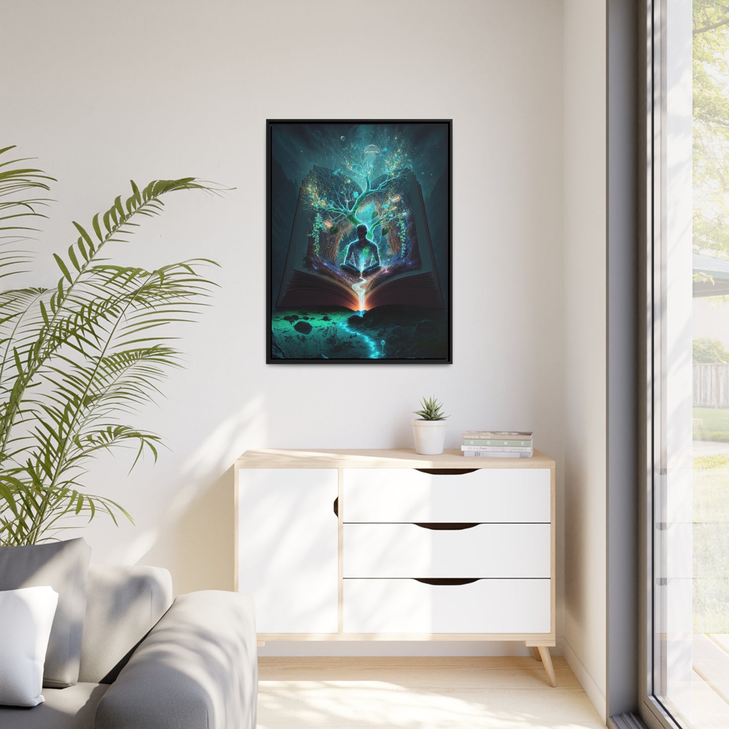 "LIFE" Matte Canvas, Black Frame