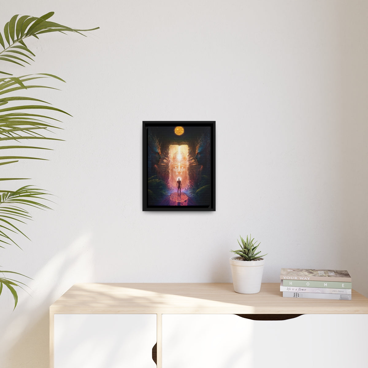 "OPENING" Matte Canvas, Black Frame