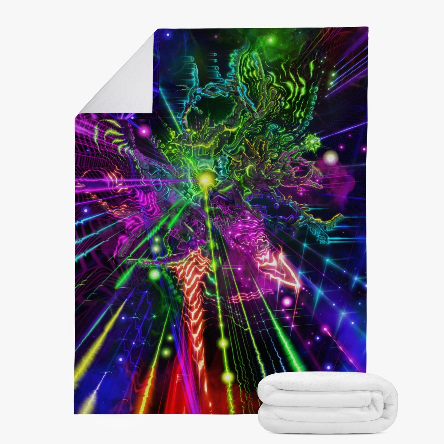 "Xplde.3" Dual-sided Stitched Fleece Blanket