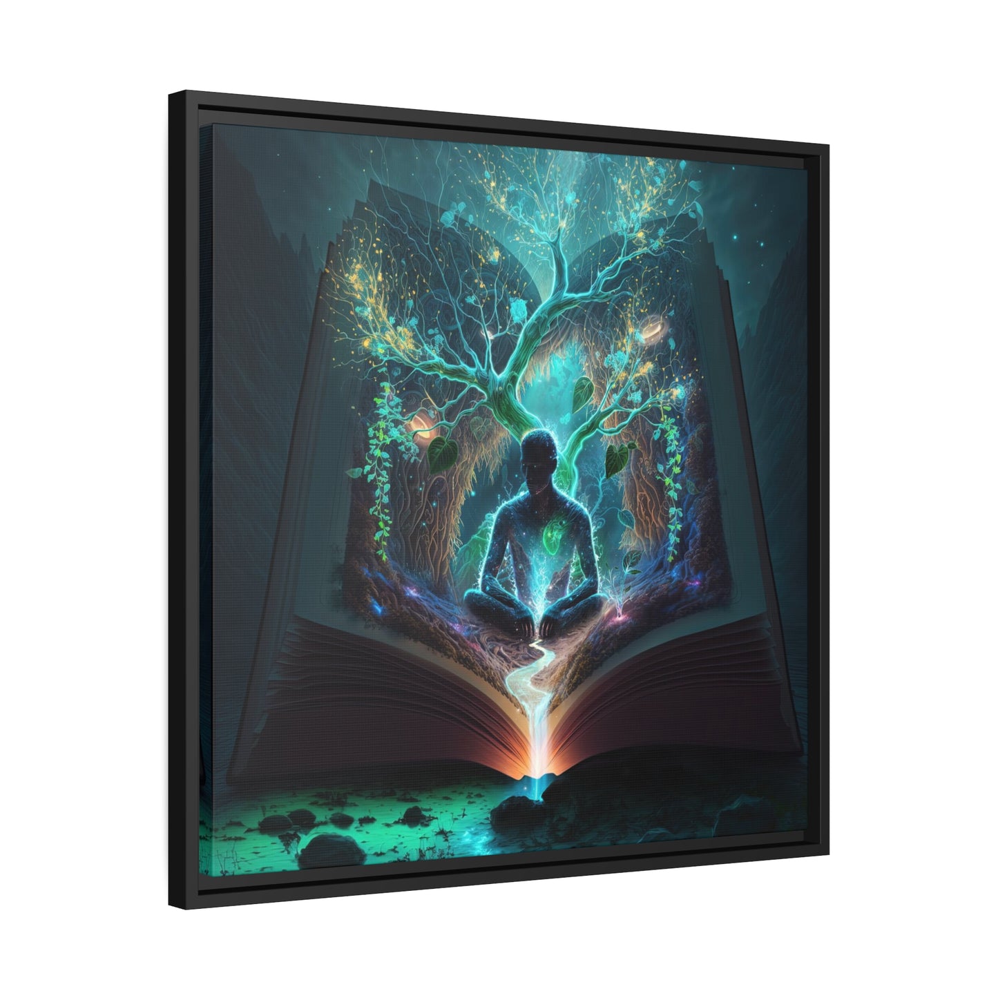 "LIFE" Matte Canvas, Black Frame