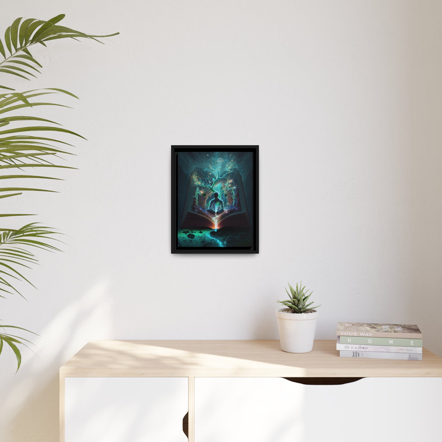 "LIFE" Matte Canvas, Black Frame