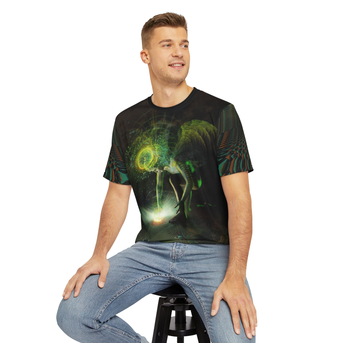 "FALLEN" Men's Polyester Tee (AOP)