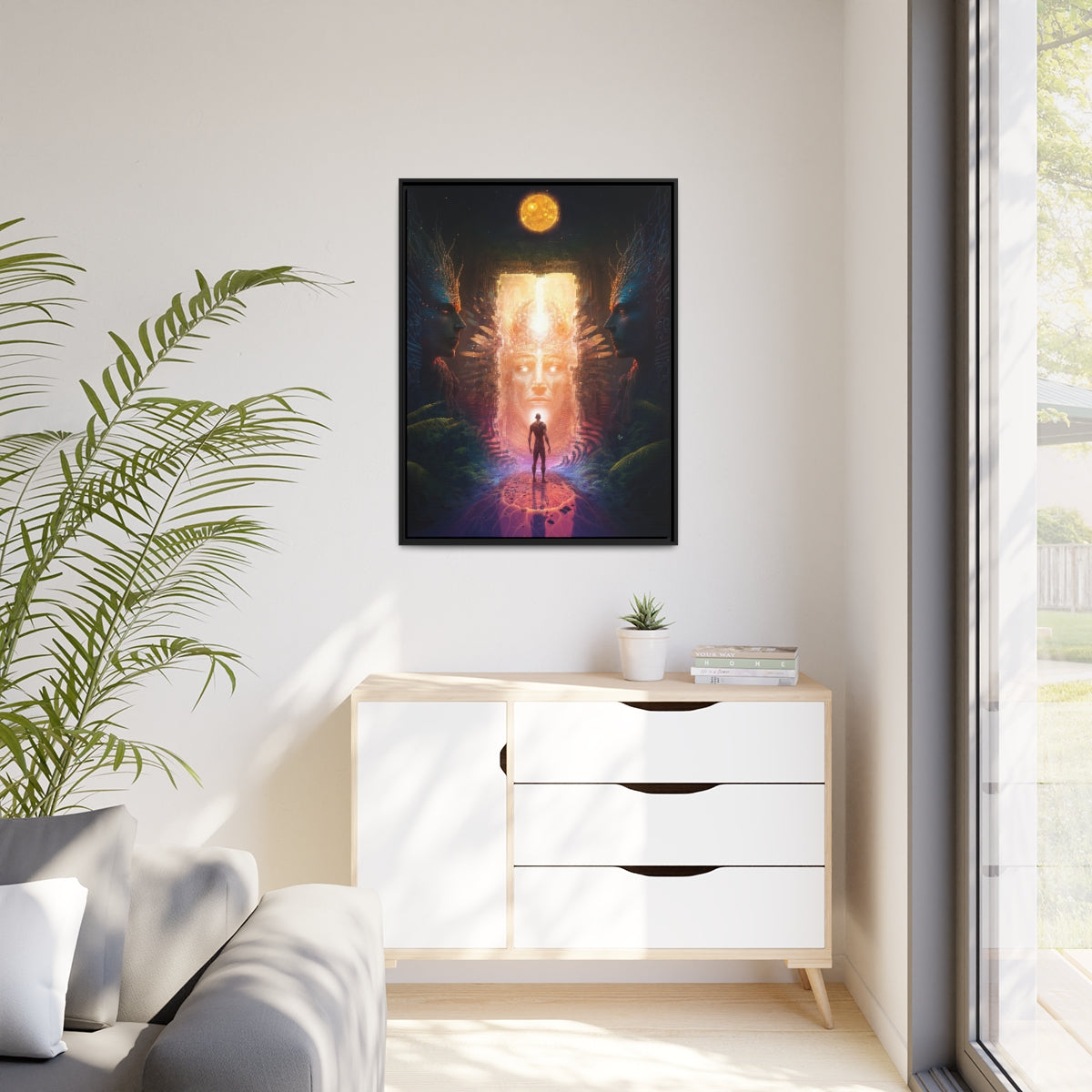 "OPENING" Matte Canvas, Black Frame