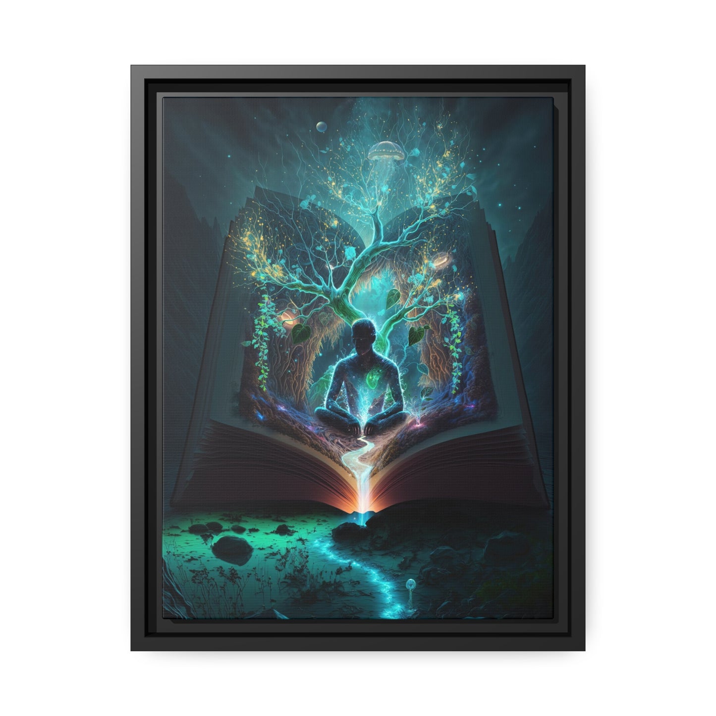 "LIFE" Matte Canvas, Black Frame