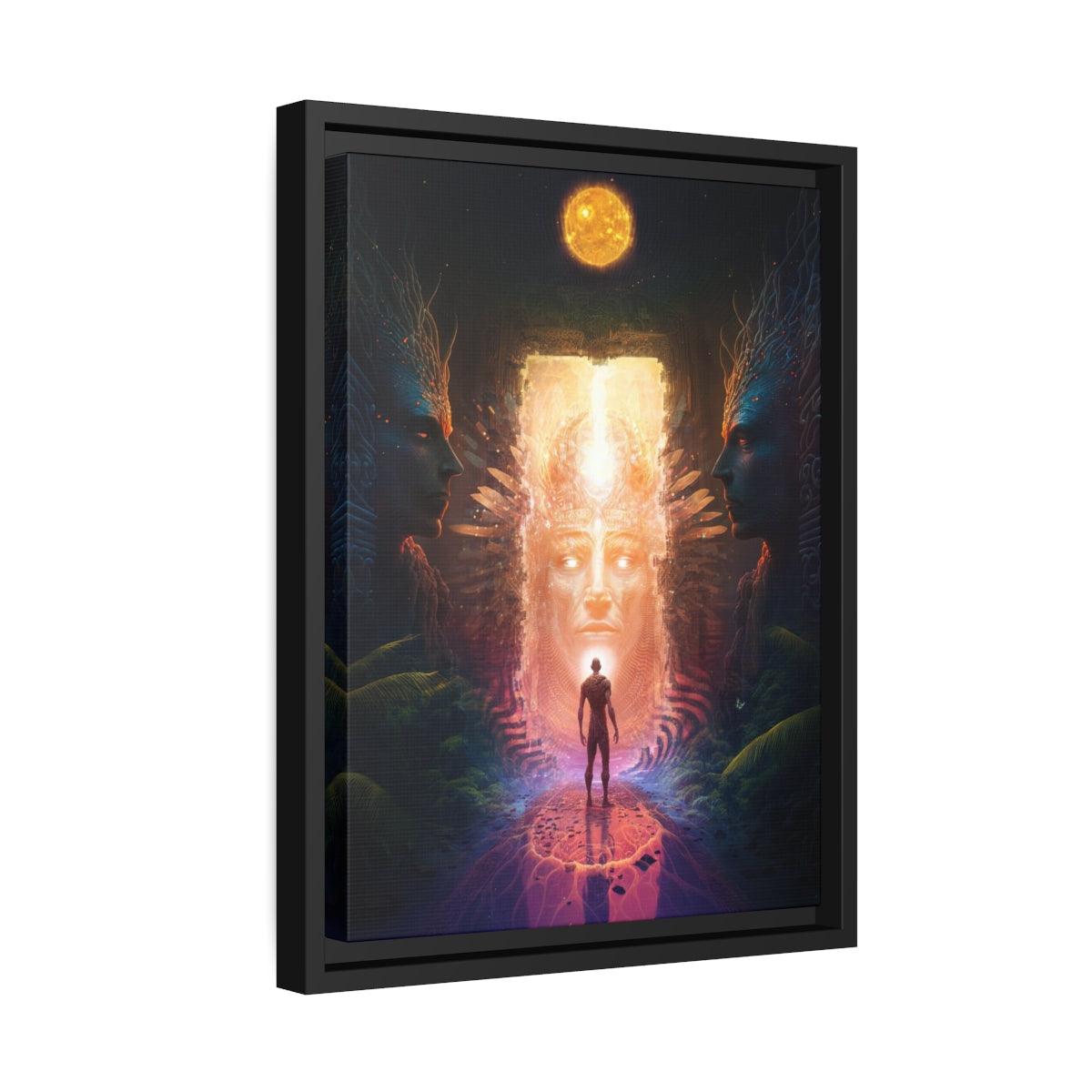 "OPENING" Matte Canvas, Black Frame