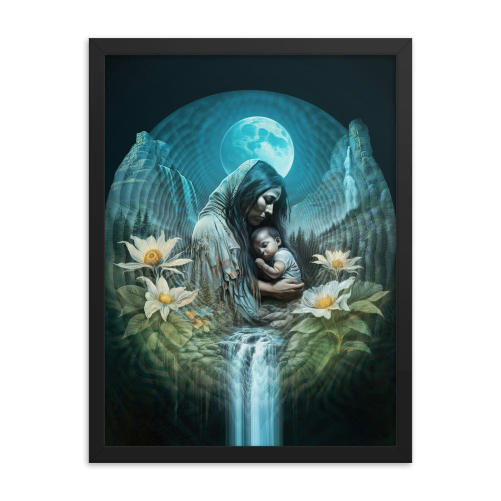 "NATURE NURTURE" Framed photo paper poster