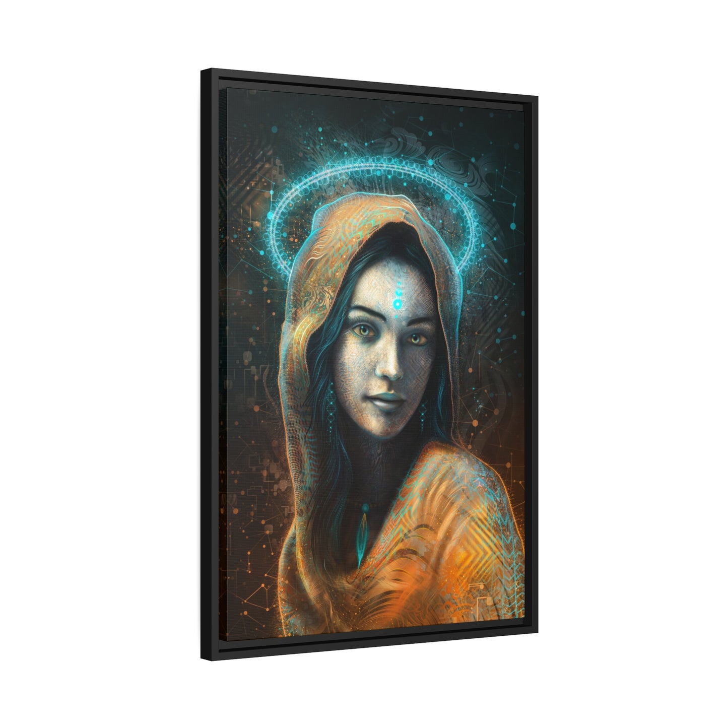 "QUANTA" Matte Canvas, Black Frame