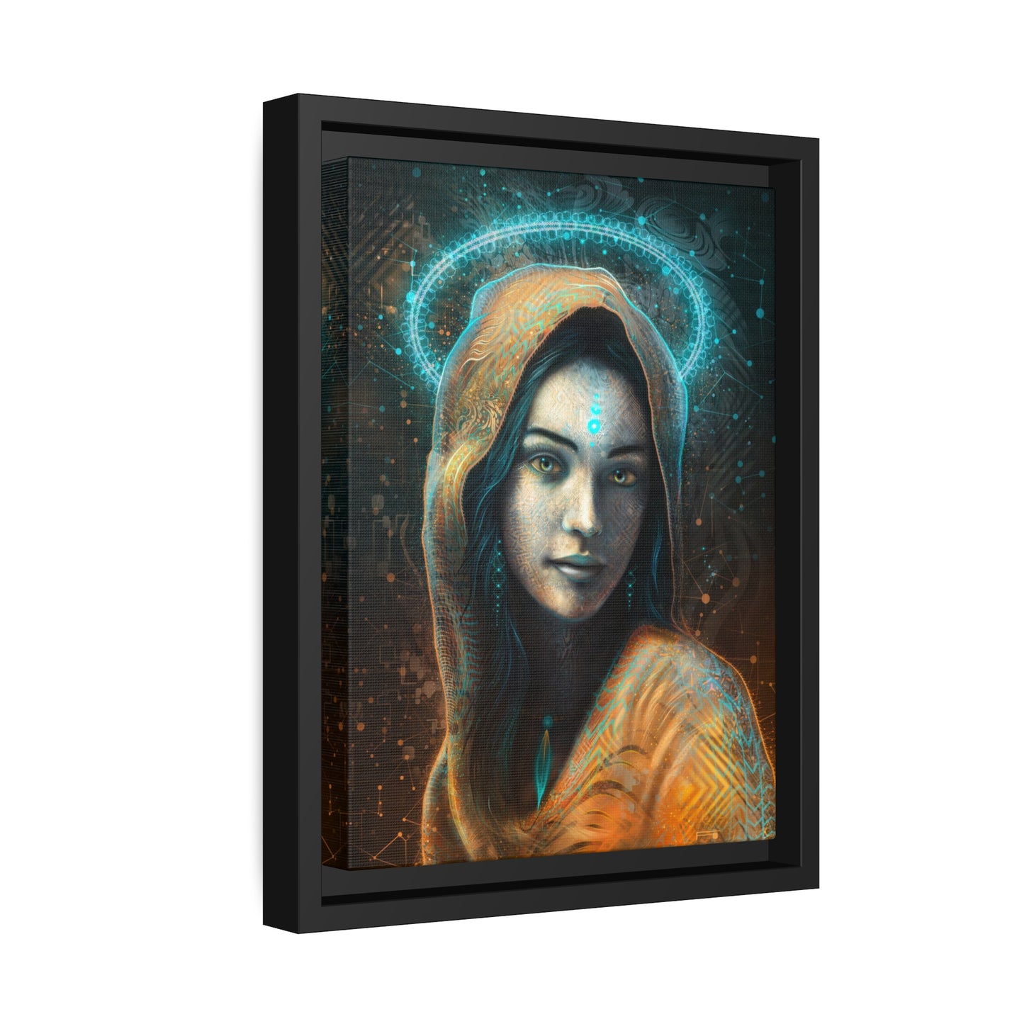 "QUANTA" Matte Canvas, Black Frame