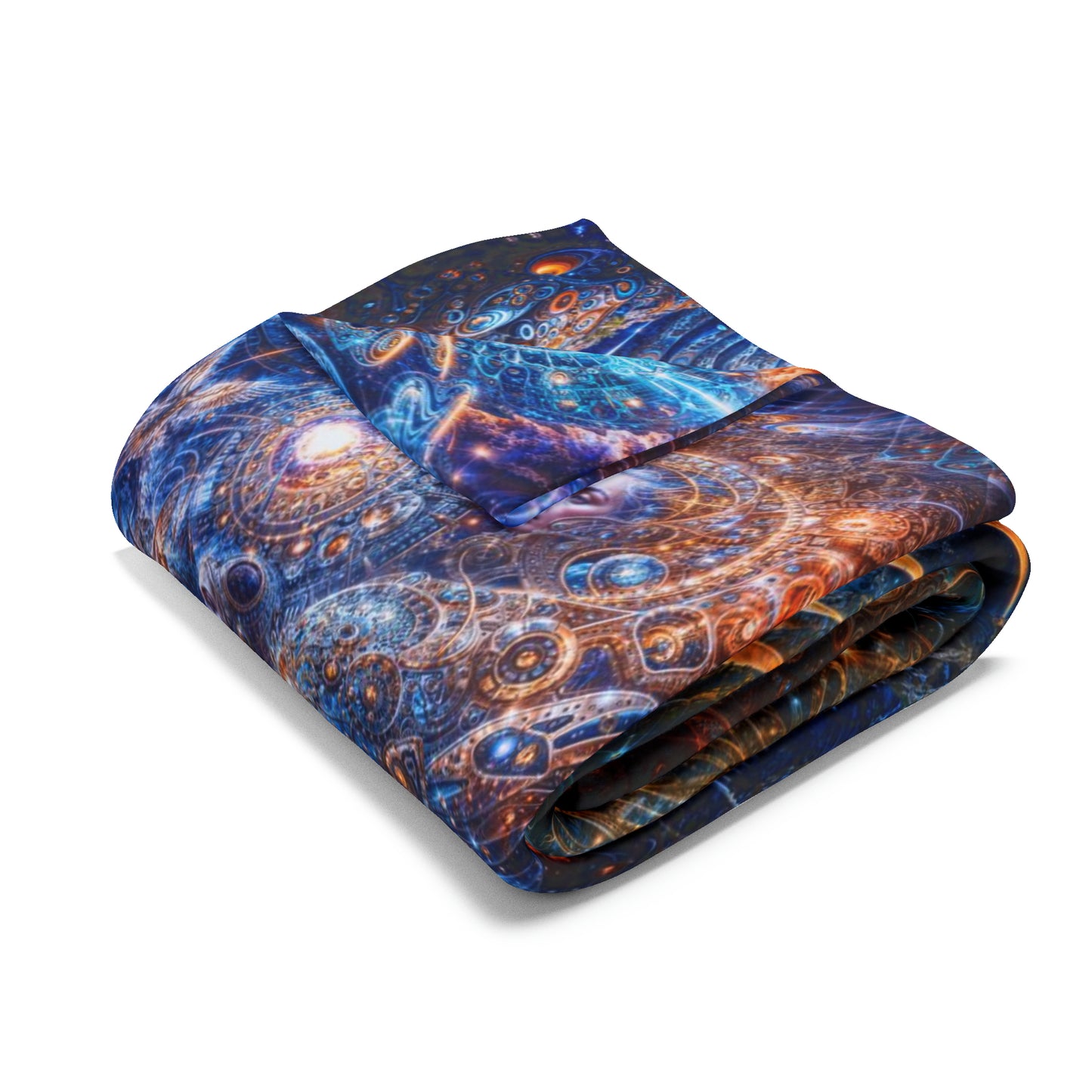 "Genesis of the Cyber Pantheon - Dawn of the Singularity" Arctic Fleece Blanket