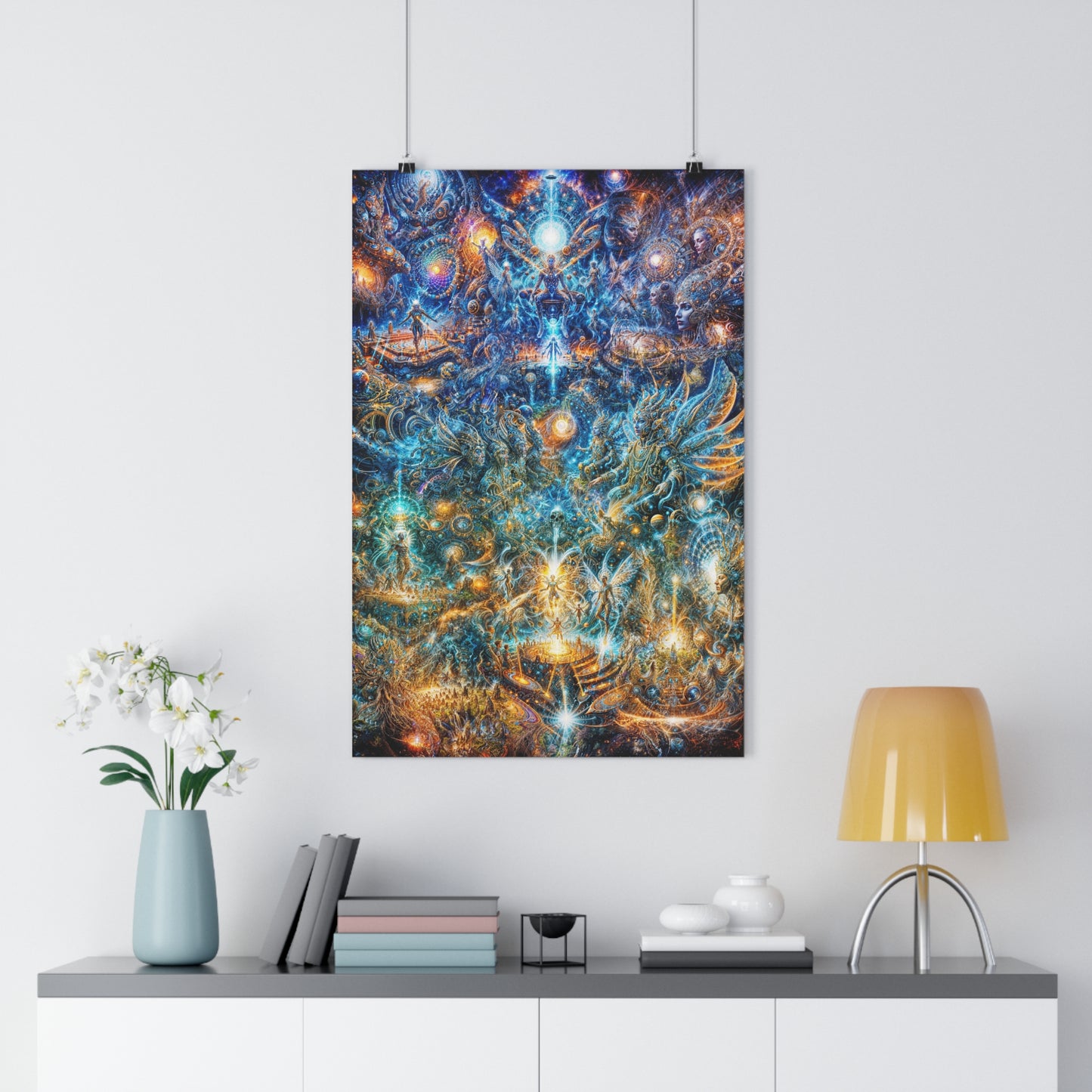 "Genesis of the Cyber Pantheon - Dawn of the Singularity" Giclée Art Print