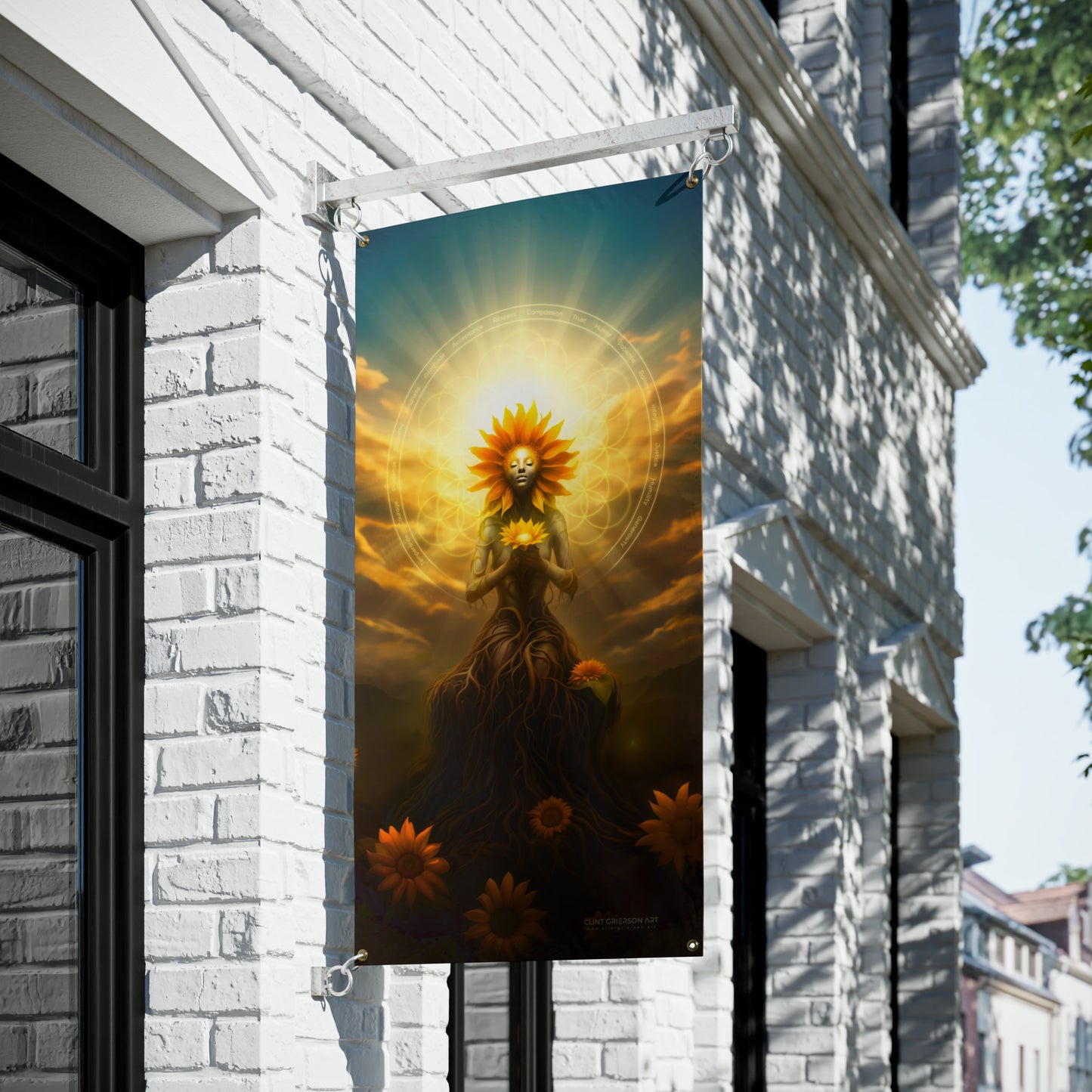 "LIFE IS A FLOWER" Vinyl Banners