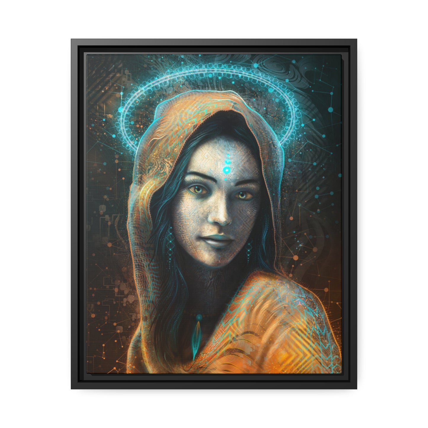 "QUANTA" Matte Canvas, Black Frame