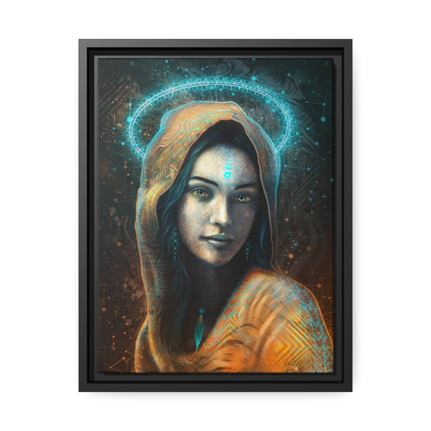 "QUANTA" Matte Canvas, Black Frame