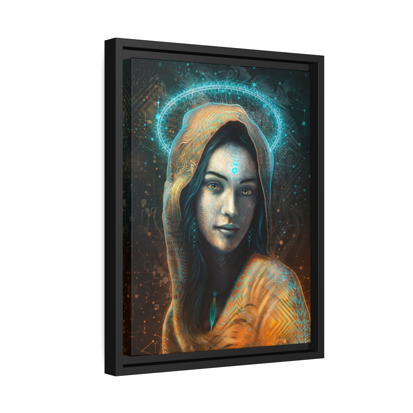 "QUANTA" Matte Canvas, Black Frame