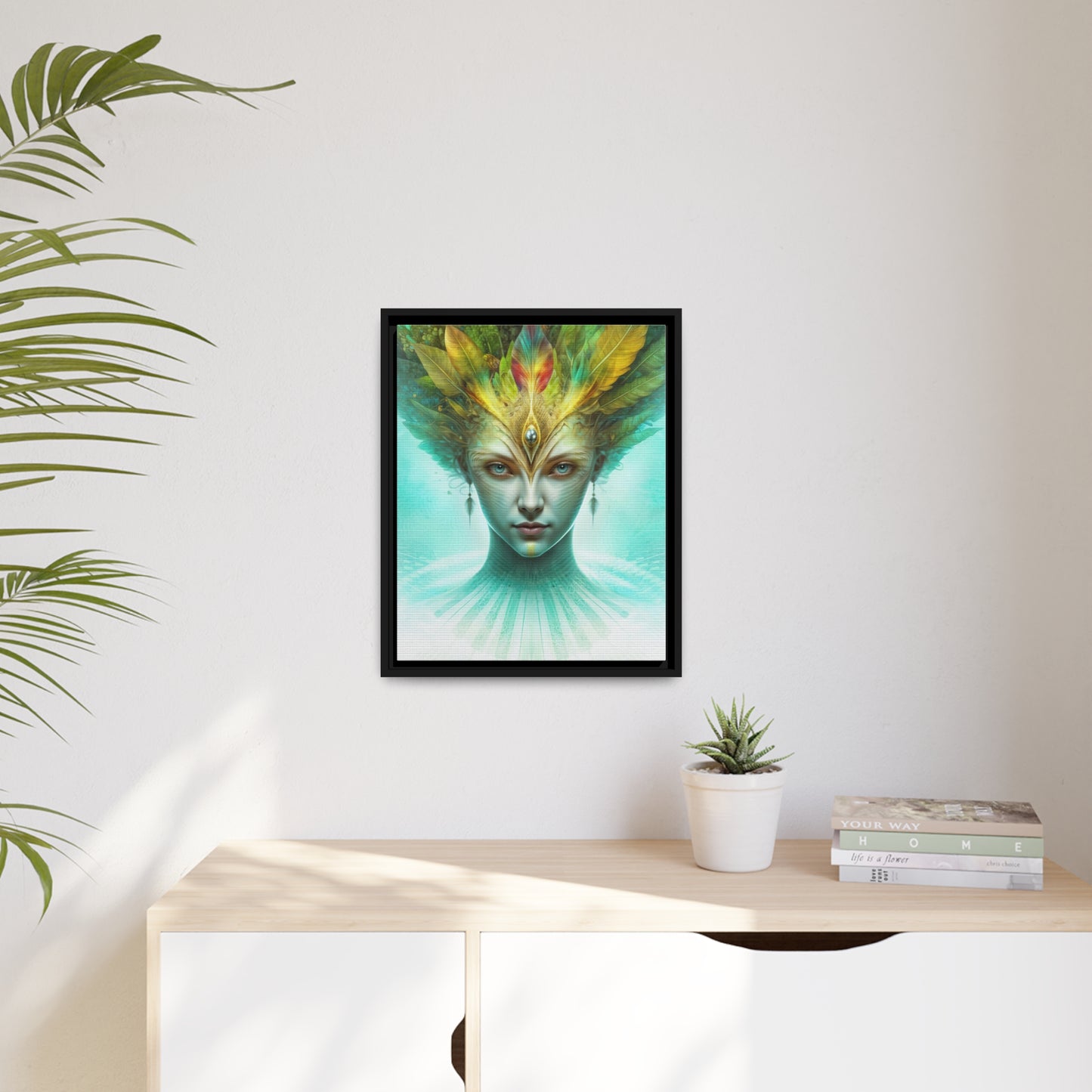 "AWAKENING AHIMSA" Matte Canvas, Black Frame