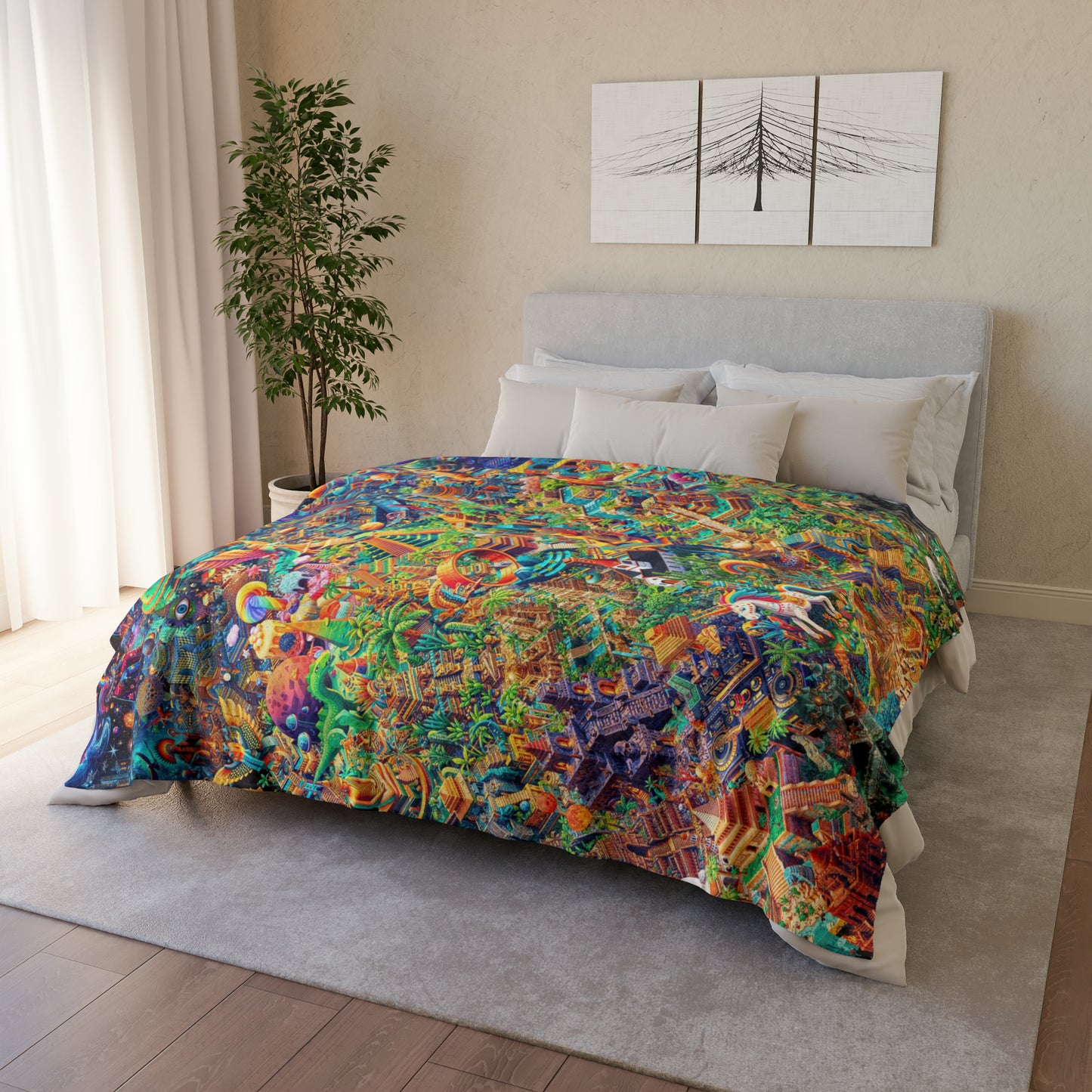 "Wild Eye Kandy" Soft Polyester Blanket