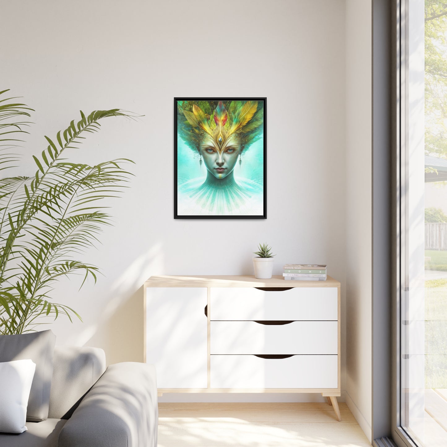 "AWAKENING AHIMSA" Matte Canvas, Black Frame