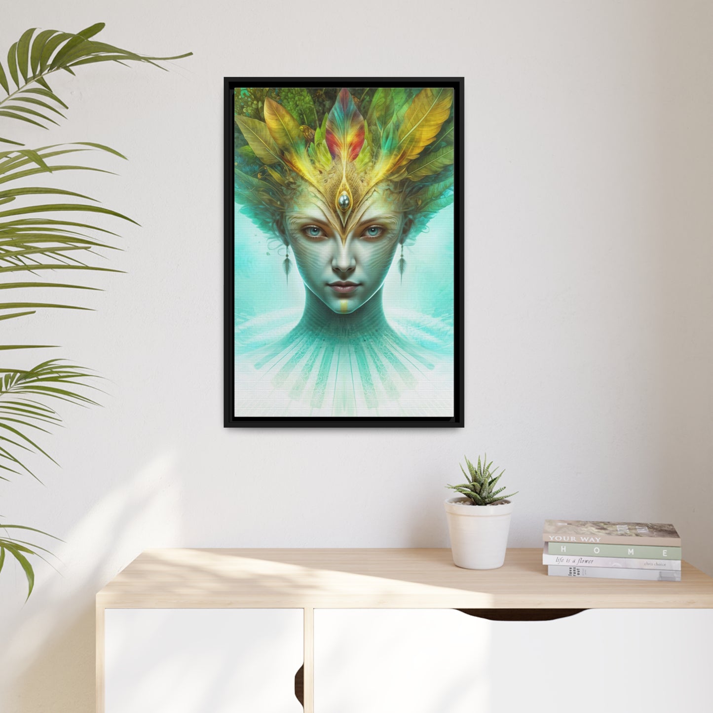 "AWAKENING AHIMSA" Matte Canvas, Black Frame