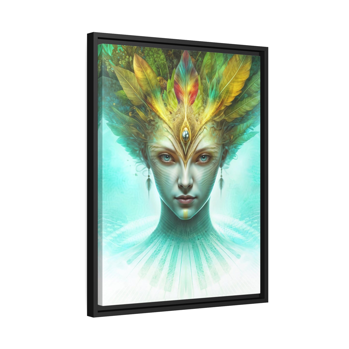 "AWAKENING AHIMSA" Matte Canvas, Black Frame