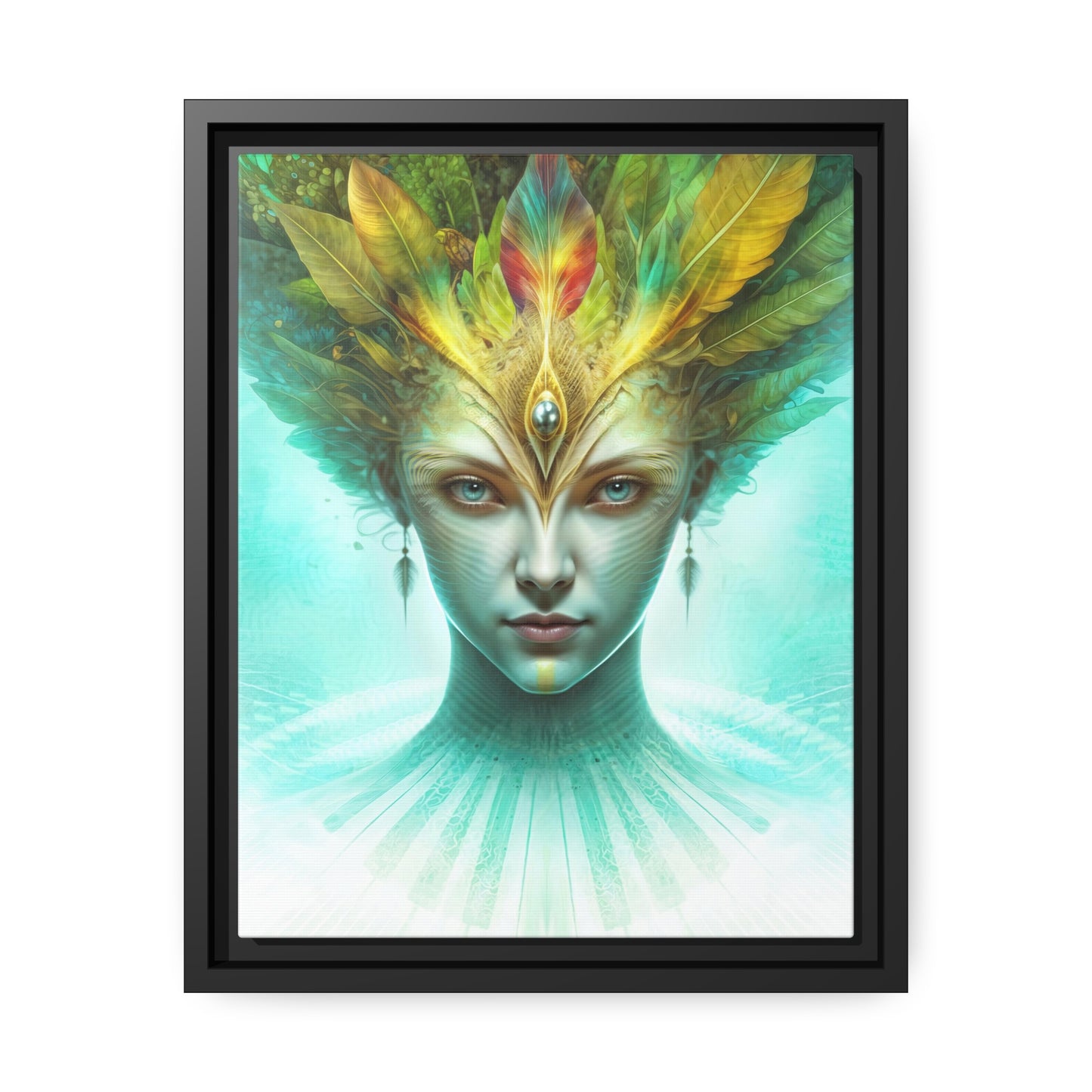 "AWAKENING AHIMSA" Matte Canvas, Black Frame