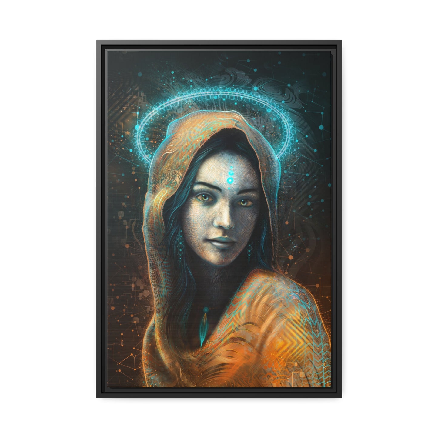 "QUANTA" Matte Canvas, Black Frame