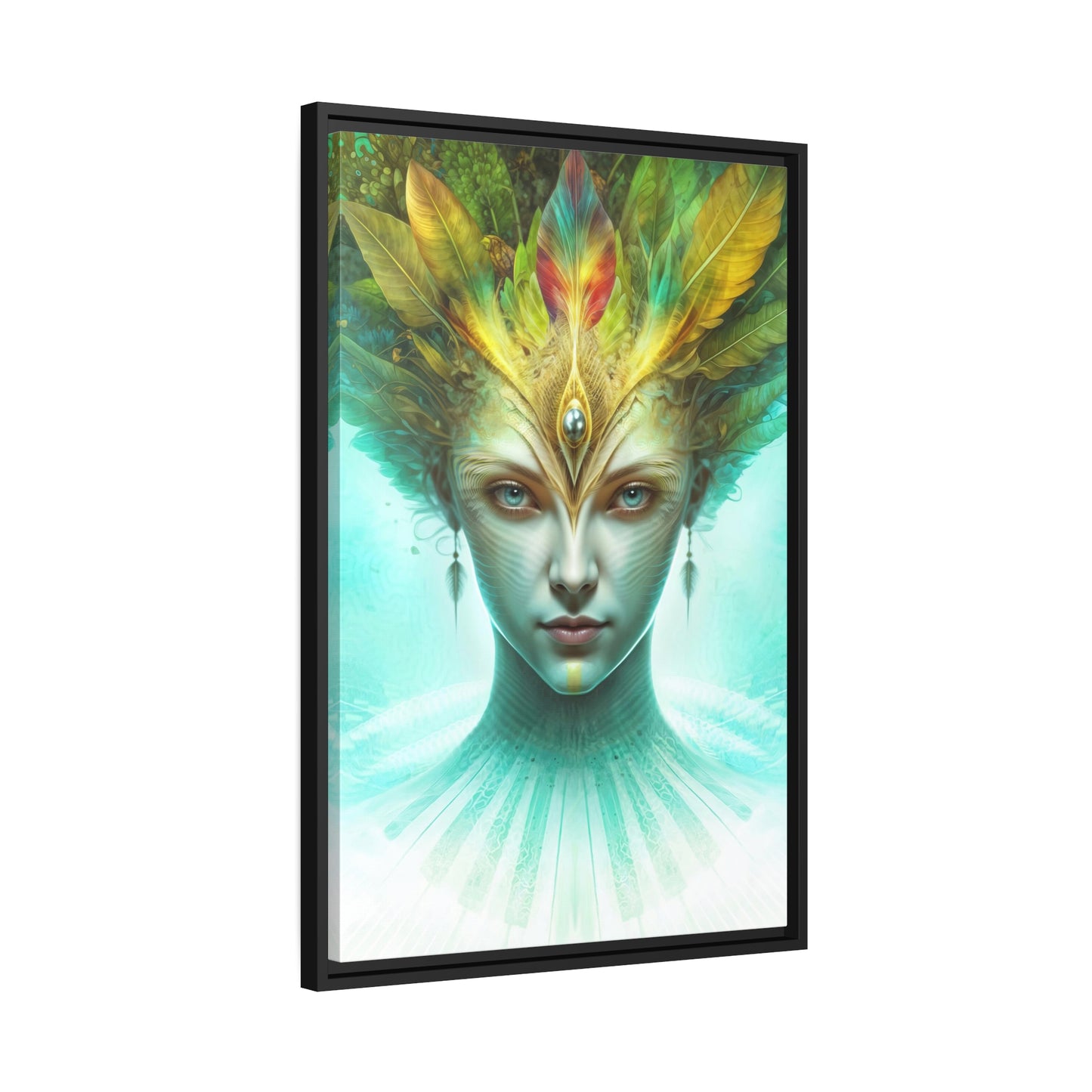 "AWAKENING AHIMSA" Matte Canvas, Black Frame