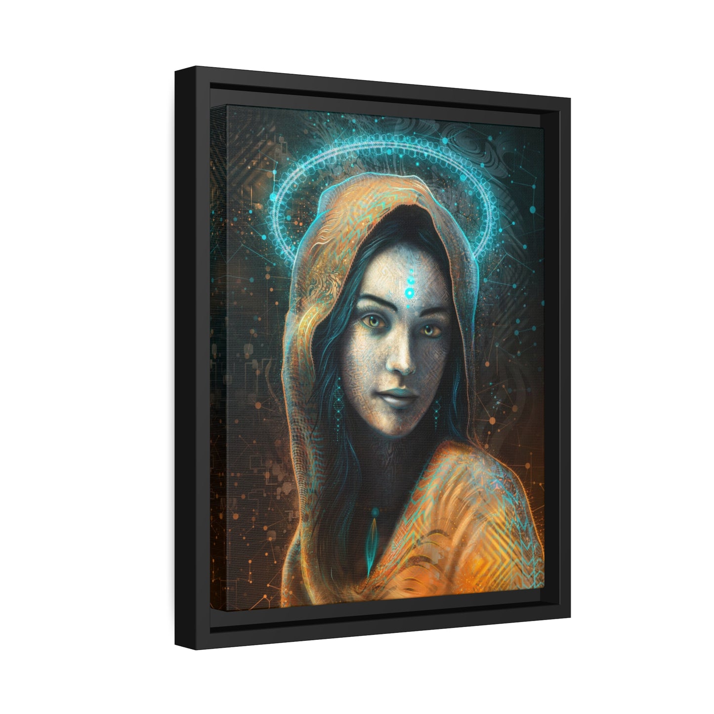 "QUANTA" Matte Canvas, Black Frame