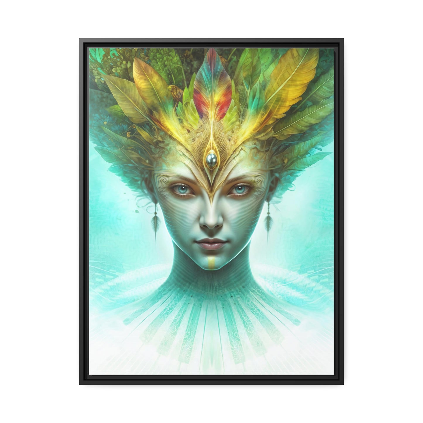 "AWAKENING AHIMSA" Matte Canvas, Black Frame