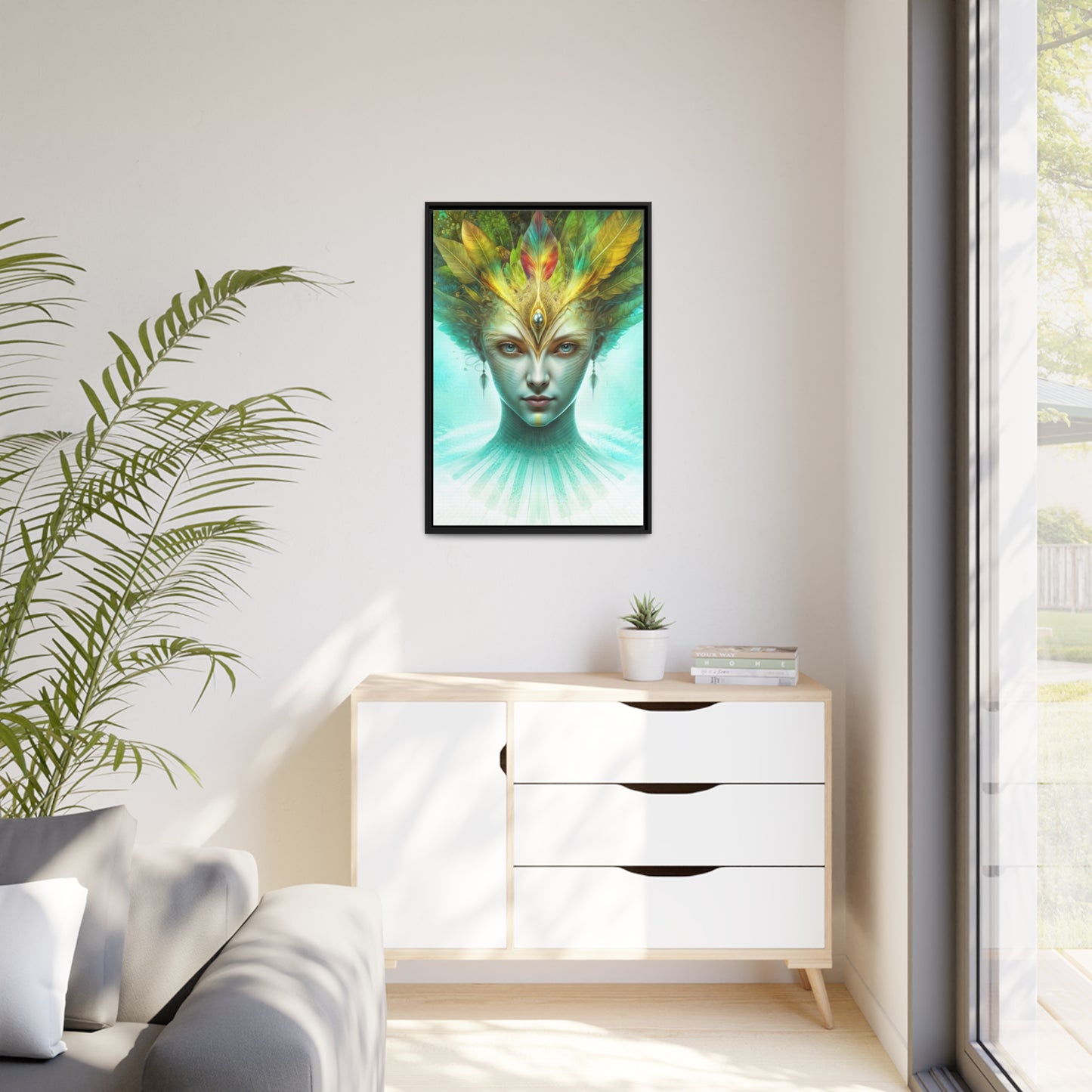 "AWAKENING AHIMSA" Matte Canvas, Black Frame