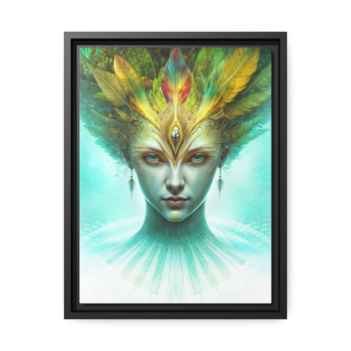 "AWAKENING AHIMSA" Matte Canvas, Black Frame