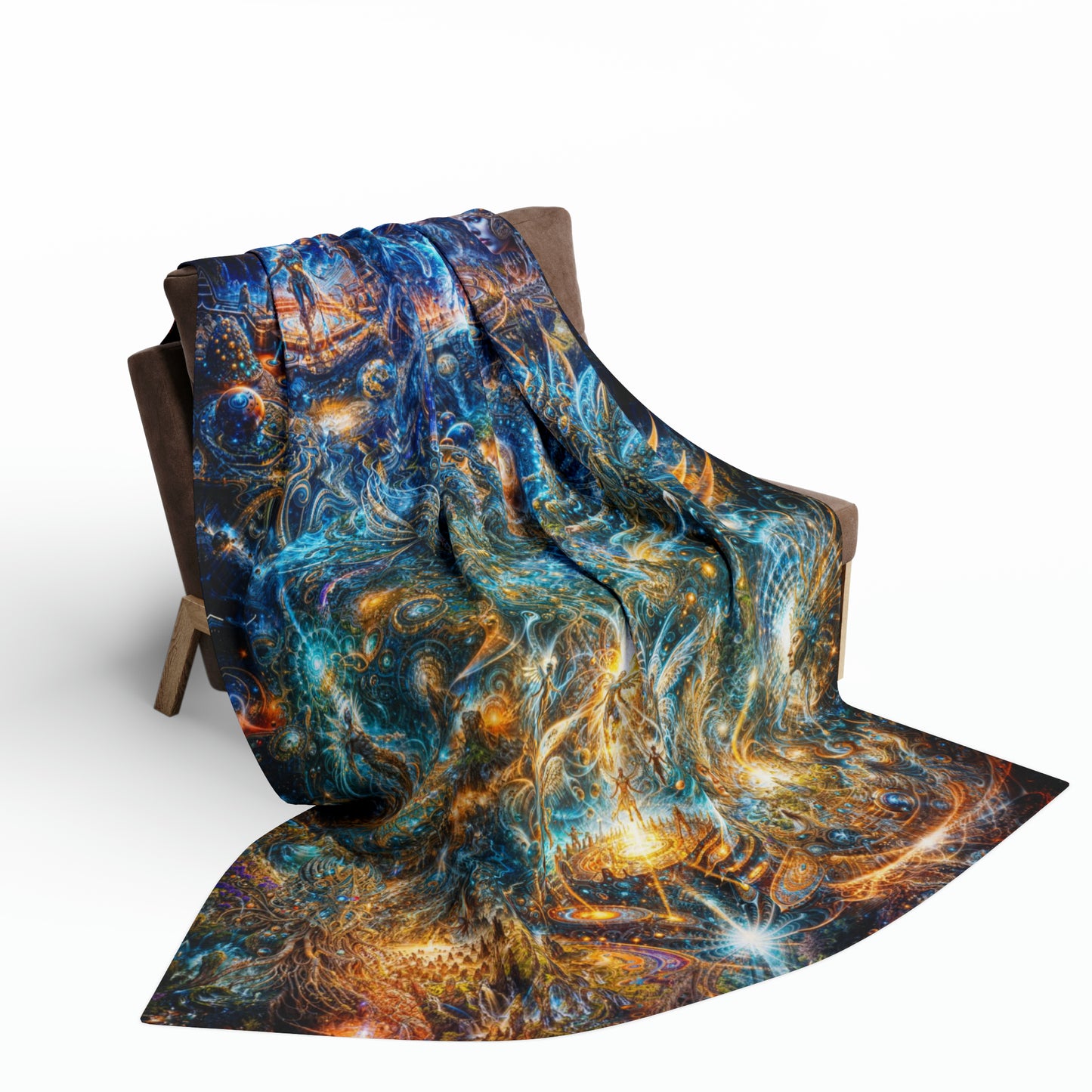 "Genesis of the Cyber Pantheon - Dawn of the Singularity" Arctic Fleece Blanket