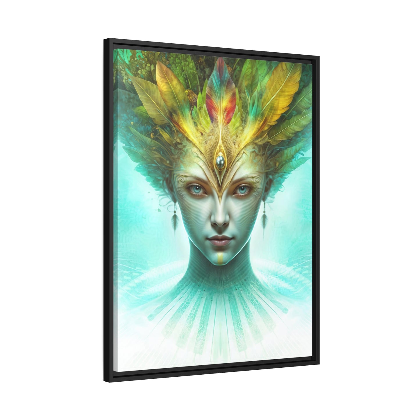 "AWAKENING AHIMSA" Matte Canvas, Black Frame