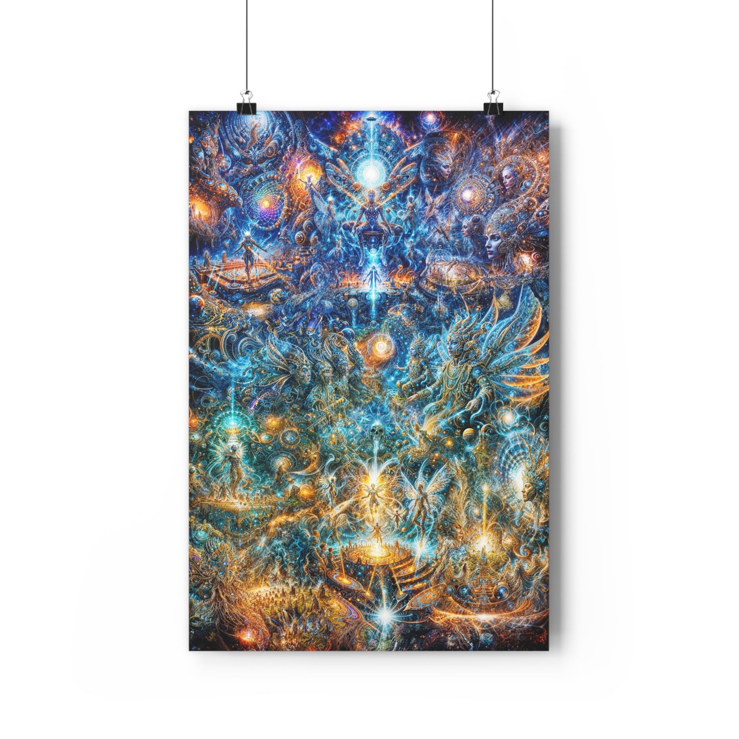 "Genesis of the Cyber Pantheon - Dawn of the Singularity" Giclée Art Print