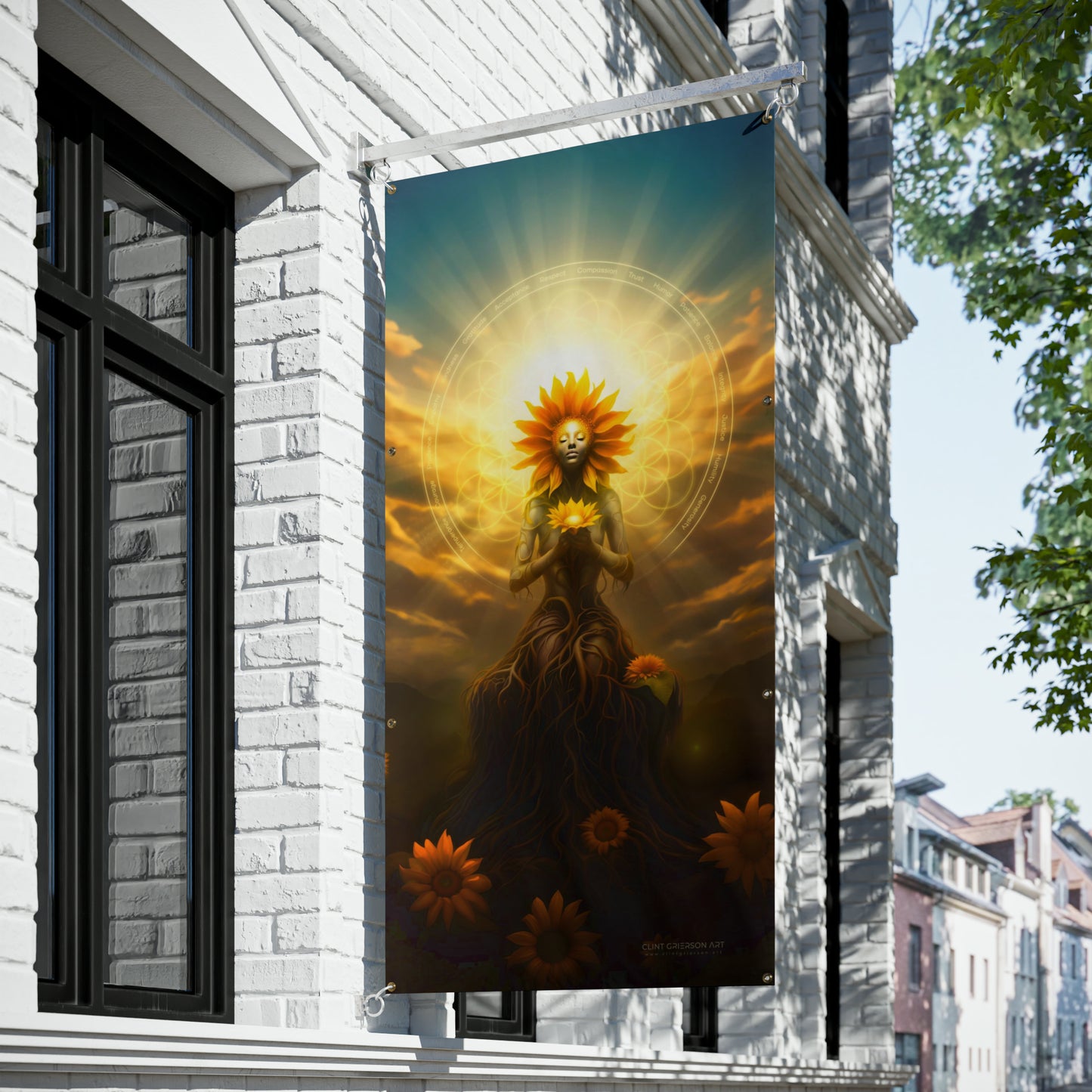 "LIFE IS A FLOWER" Vinyl Banners