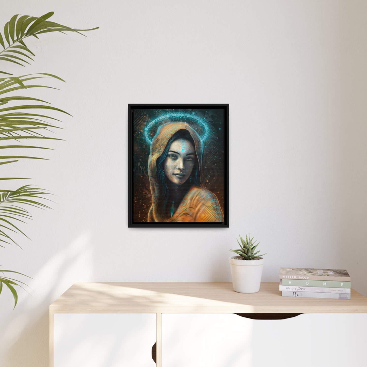 "QUANTA" Matte Canvas, Black Frame