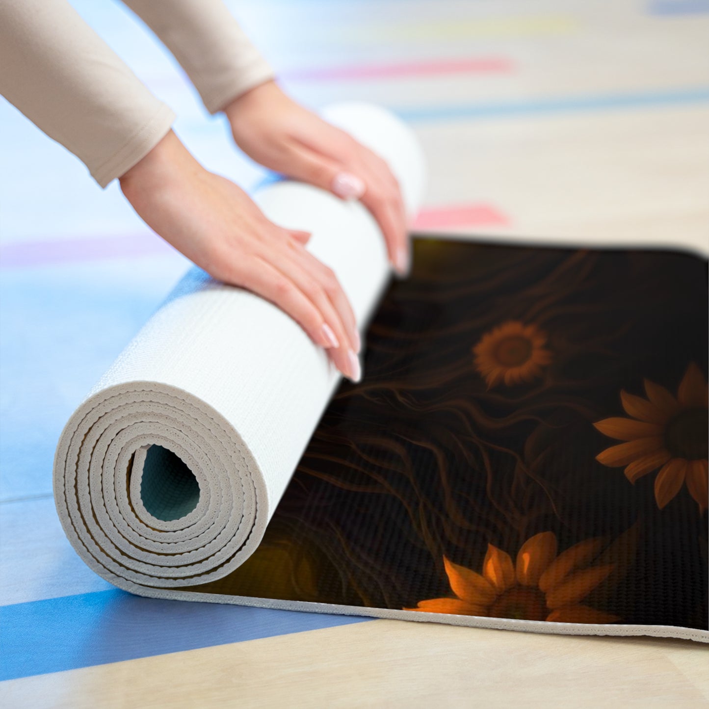 "LIFE IS A FLOWER" Foam Yoga Mat