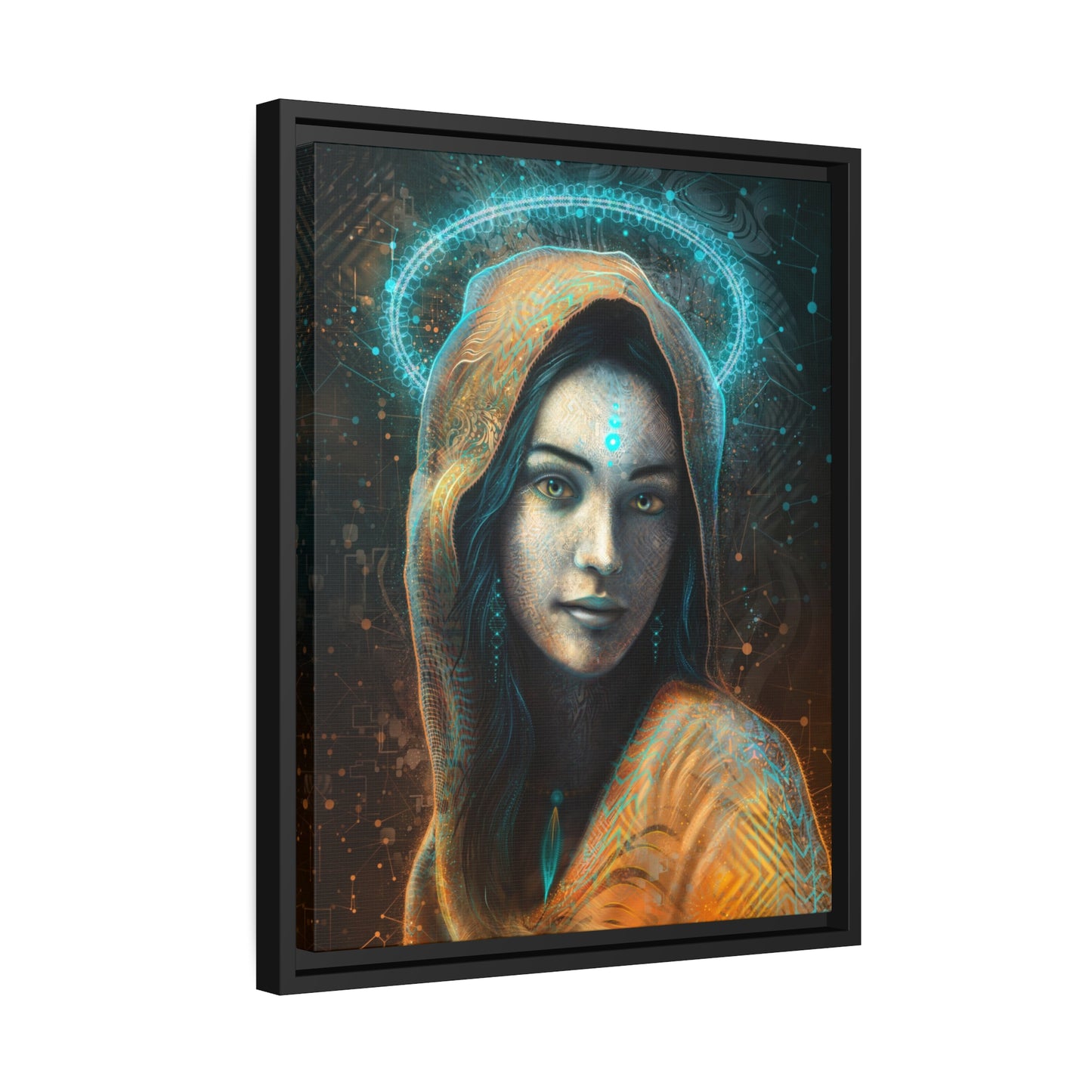 "QUANTA" Matte Canvas, Black Frame