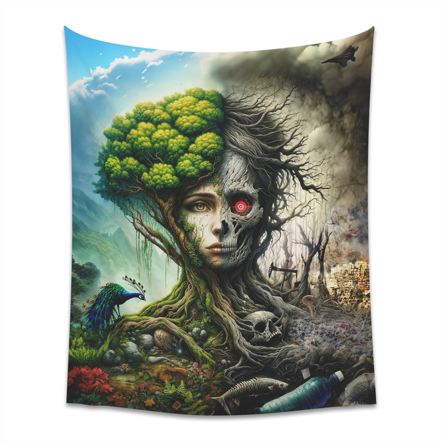 "ECO DICHOTOMY" Printed Wall Tapestry