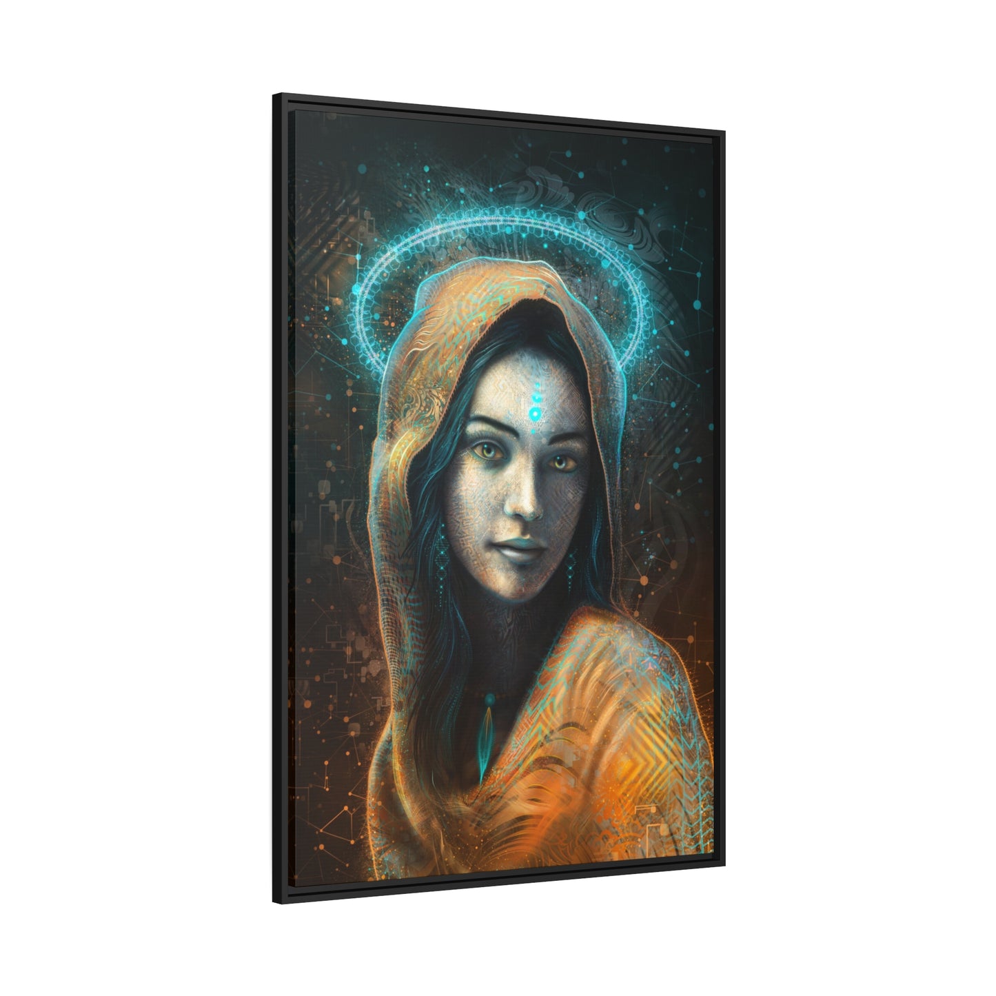 "QUANTA" Matte Canvas, Black Frame